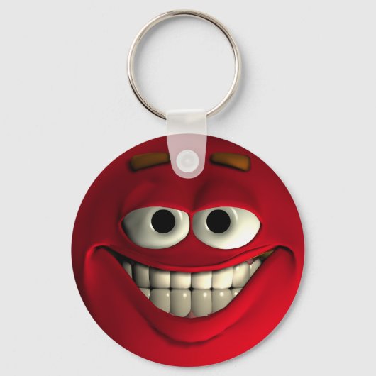 Emoticon Red Sleutelhanger (Voorkant)