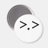 Emoticon: retorisch magneet (Voorkant / Achterkant)