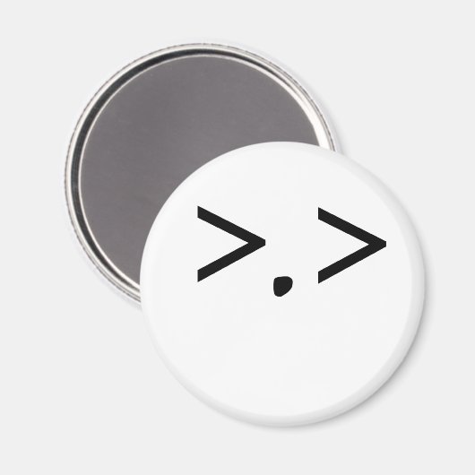 Emoticon: retorisch magneet (Voorkant / Achterkant)