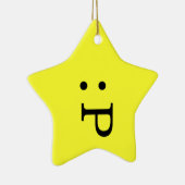 Emoticon Star Ornament - Tongue Stikken uit (Rechts)