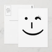 emoticon wekken - een leuke manier om dag te zegge briefkaart (Voorkant / Achterkant)