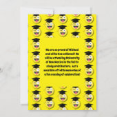 Emoticon Wild Face Cute Graduation Party Kaart (Achterkant)