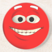 Emoticon Zandsteen Onderzetter (Voorkant)