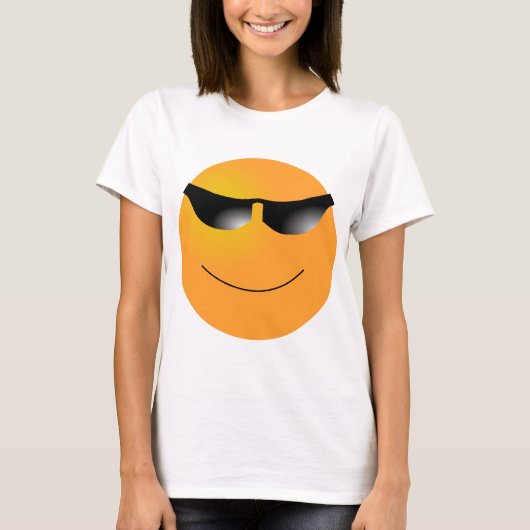 Emoticon zonnebrillen t-shirt (Voorkant)
