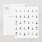 Emoticons Briefkaart (Voorkant / Achterkant)
