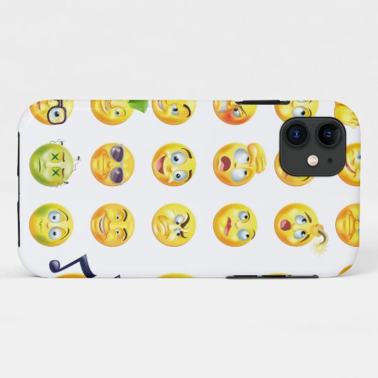 Emoticons Case-Mate iPhone Case (Achterkant (horizontaal))