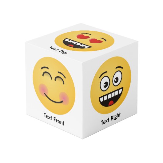 Emoticons Cube Kubus (Voorkant hoekig)