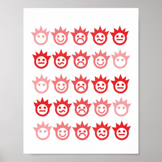 Emotie Gezichten Poster (Voorkant)
