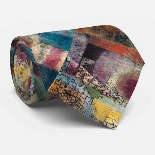 Emotie in elke knoop - Paul Klee Abstract Stropdas (Opgerold)