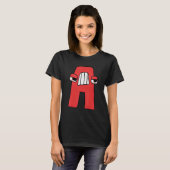 Emotie Letter A Alfabet Folklore T-shirt (Voorkant volledig)