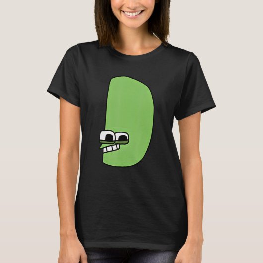 Emotie Letter D Alfabet Lore T-shirt (Voorkant)