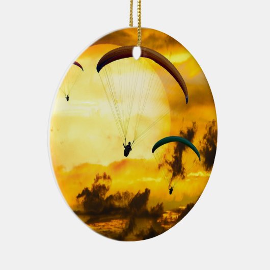 Emoties Adventure Fly Parachute Paragliding Keramisch Ornament (Rechts)