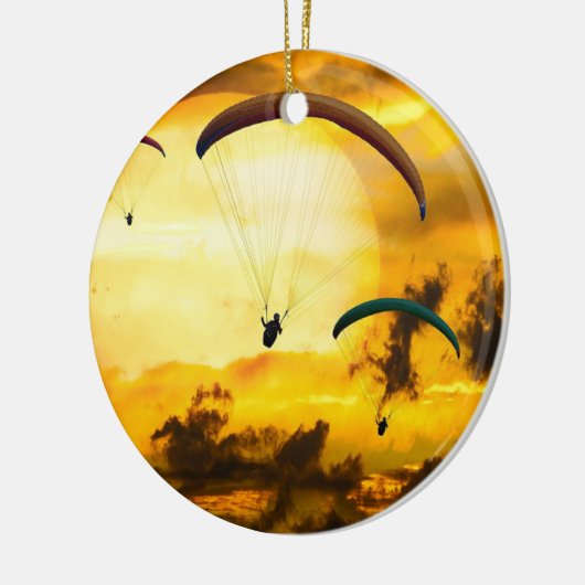 Emoties Adventure Fly Parachute Paragliding Keramisch Ornament (Links)