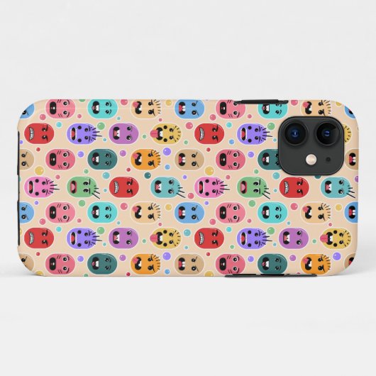 Emoties kleurige gezichten Case-Mate iPhone case (Achterkant (horizontaal))