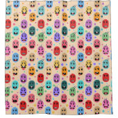 Emoties kleurige gezichten douchegordijn (Voorkant)