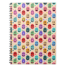 Emoties kleurige gezichten notitieboek