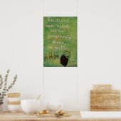 Emoties kunnen zonder oordeel bestaan - egel poster (Keuken)