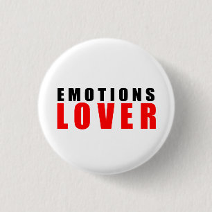Emoties liefhebber ronde button 3,2 cm