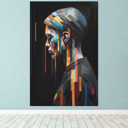 Emoties voor verwarming - Abstracte Art Print (Insitu (Houten vloer))