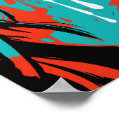 Emotietranen: Pop kunststijl droogvrouw - Po's Poster (Hoek)