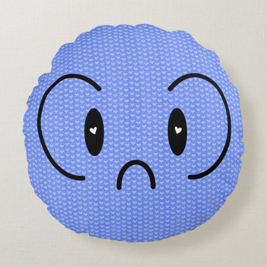 Emotinos nosty kawaii rond kussen (Voorkant)
