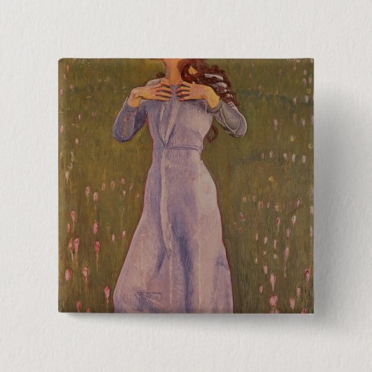 Emotion , 1900 vierkante button 5,1 cm (Voorkant)