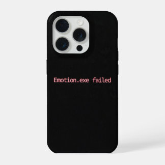 Emotion.exe Failed Minimal Phone Case Tech Humor  iPhone 15 Pro Case