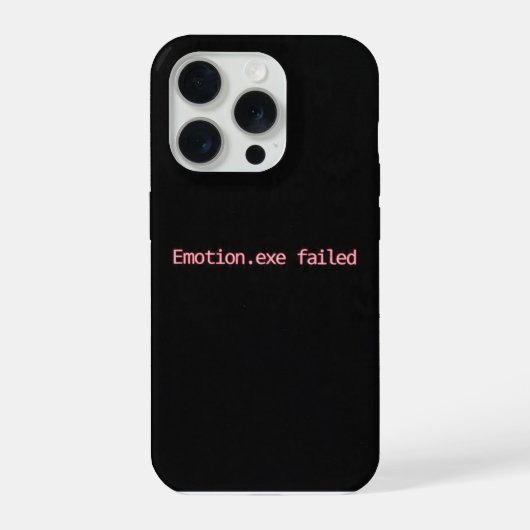 Emotion.exe Mislukt Minimaal Hoesje Tech Humor  iPhone Hoesje (Achterkant)