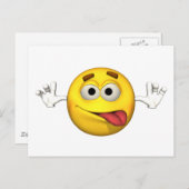 Emotion Guy - Tongue Out Briefkaart (Voorkant / Achterkant)