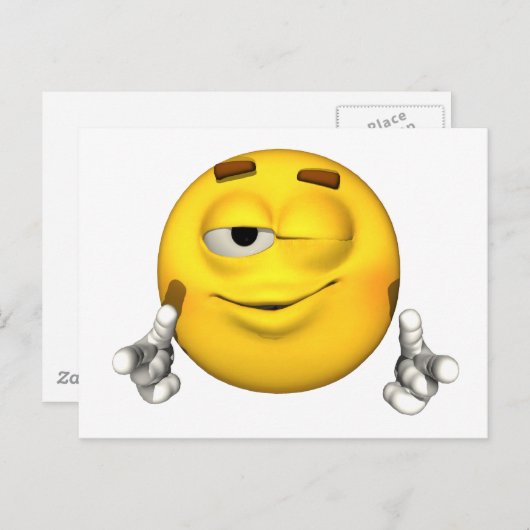 Emotion Guy - Wink Briefkaart (Voorkant / Achterkant)