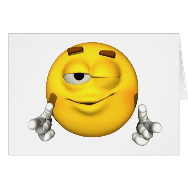 Emotion Guy - Wink Card (Voorkant Horizontaal)