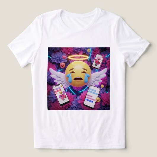 Emotional Angel Emoji T-shirt 🥺💖 (Design voorkant)
