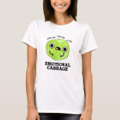 Emotional Cabbage Funny Veggie Pun T-shirt (Voorkant)