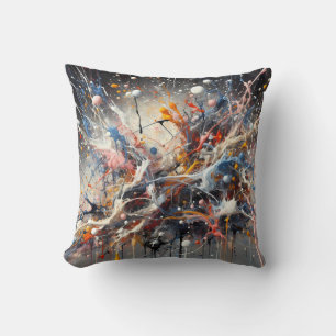 Emotional Color Splash – Abstract expressionistisc Kussen