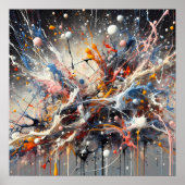 Emotional Color Splash – Abstract expressionistisc Poster (Voorkant)