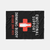 Emotional Drinking Buddy Please Don't Pet Drunk Dr Fleece Deken (Voorkant (Horizontaal))