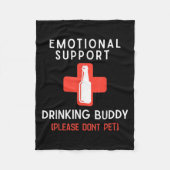 Emotional Drinking Buddy Please Don't Pet Drunk Dr Fleece Deken (Voorkant)