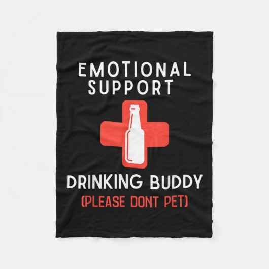 Emotional Drinking Buddy Please Don't Pet Drunk Dr Fleece Deken (Voorkant)