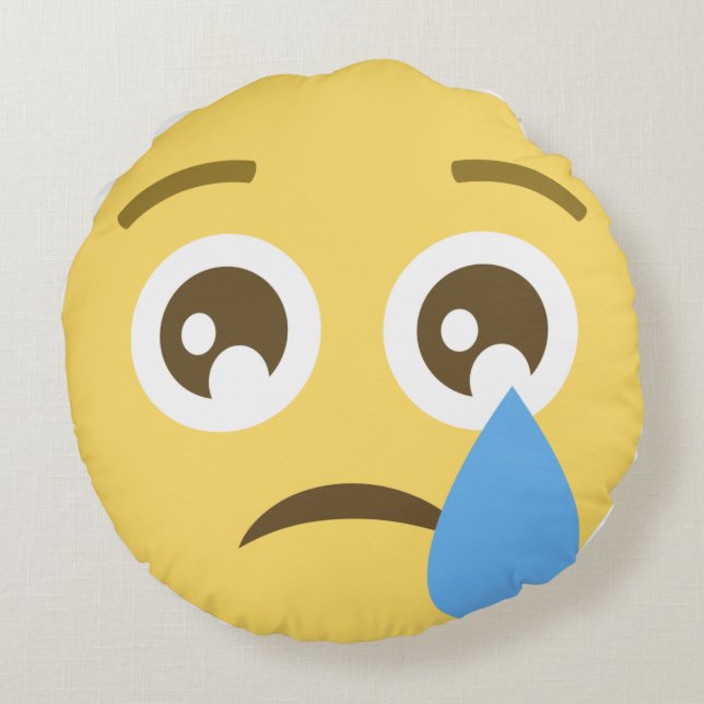 Emotional emoji round kussen (Achterkant)