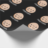 Emotional Funny Emotional Egg Pun Dark BG Cadeaupapier (Hoek)