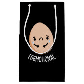 Emotional Funny Emotional Egg Pun Dark BG Klein Cadeauzakje (Voorkant)