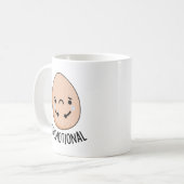 Emotional Funny Emotional Egg Pun Koffiemok (Voorkant links)