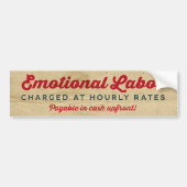 Emotional Labour Hourly Rates Bumpersticker (Voorkant)