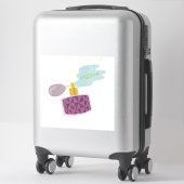 Emotional Love Quote Purple Perfume Bottle Art Sticker (Koffer)