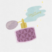 Emotional Love Quote Purple Perfume Bottle Art Sticker (Voorkant)