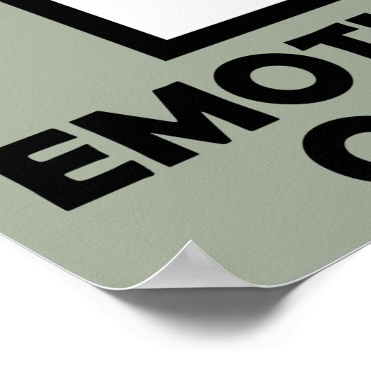 Emotional Outlet Funny Poster Sign (Hoek)