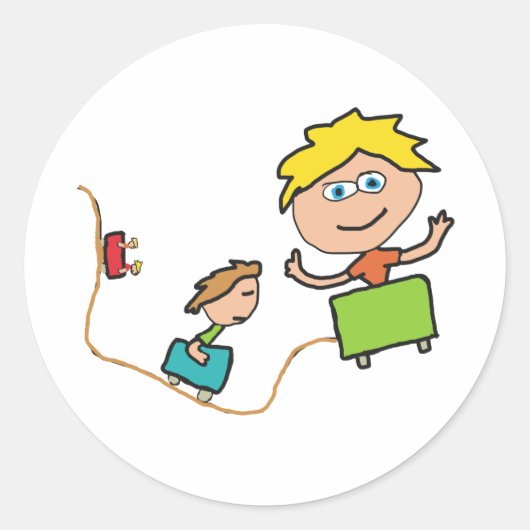 Emotional Roller Onderzetter Ronde Sticker (Voorkant)