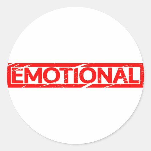 Emotional Stamp Ronde Sticker (Voorkant)
