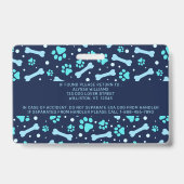 Emotional Support Animal Custom Pet Dog Photo ID Badge (Achterkant)