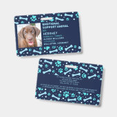 Emotional Support Animal Custom Pet Dog Photo ID Badge (Voor- en achterkant)
